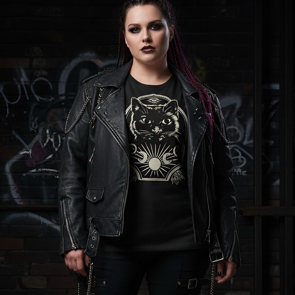 TORRID Nightfall Oversized Mystical Cat Head Graphic Tee NWT Size 2X - Picture 3 of 15